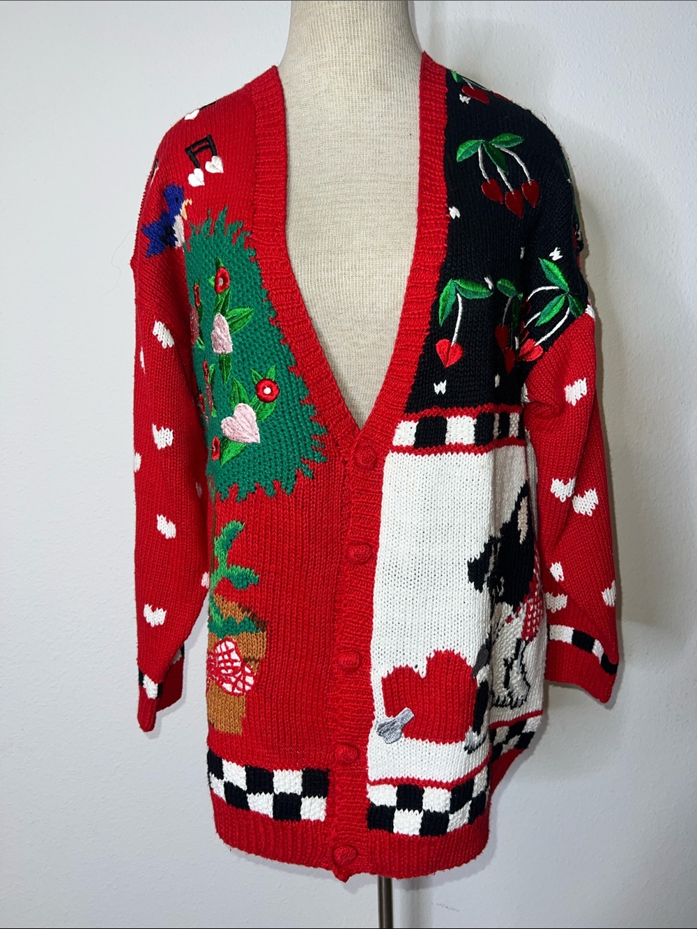 Marisa Christina Mary Engelbreit Vintage  Cardigan Sweater